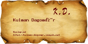 Kulman Dagomér névjegykártya